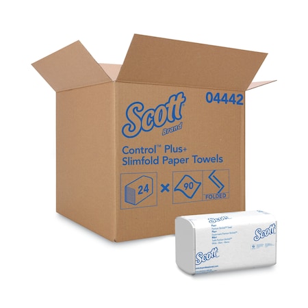 Scott Control Multifold Paper Towels, 1 Ply, 90 Sheets, 87 ft, White 04442